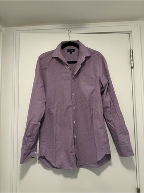 Thompson Shirting by J. Crew Purple Check Button Down